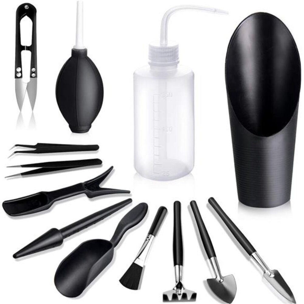 Succulent Tools, 13 Pcs Mini Garden Tool Set, Transplanting Tools Set,Succulent
